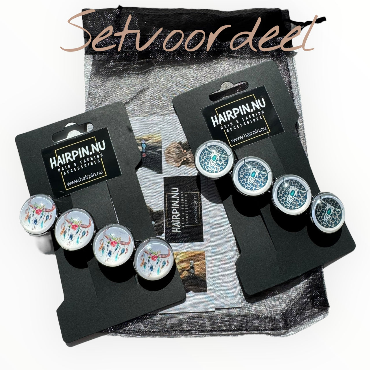 Voordeelset Color Hairclips 2 stuks Ibizastyle boho