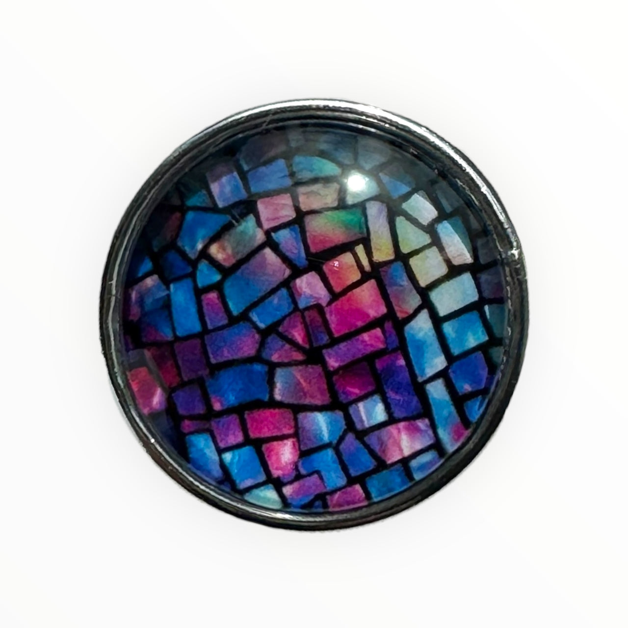 Metal Hairpin click / chunk button print 0117