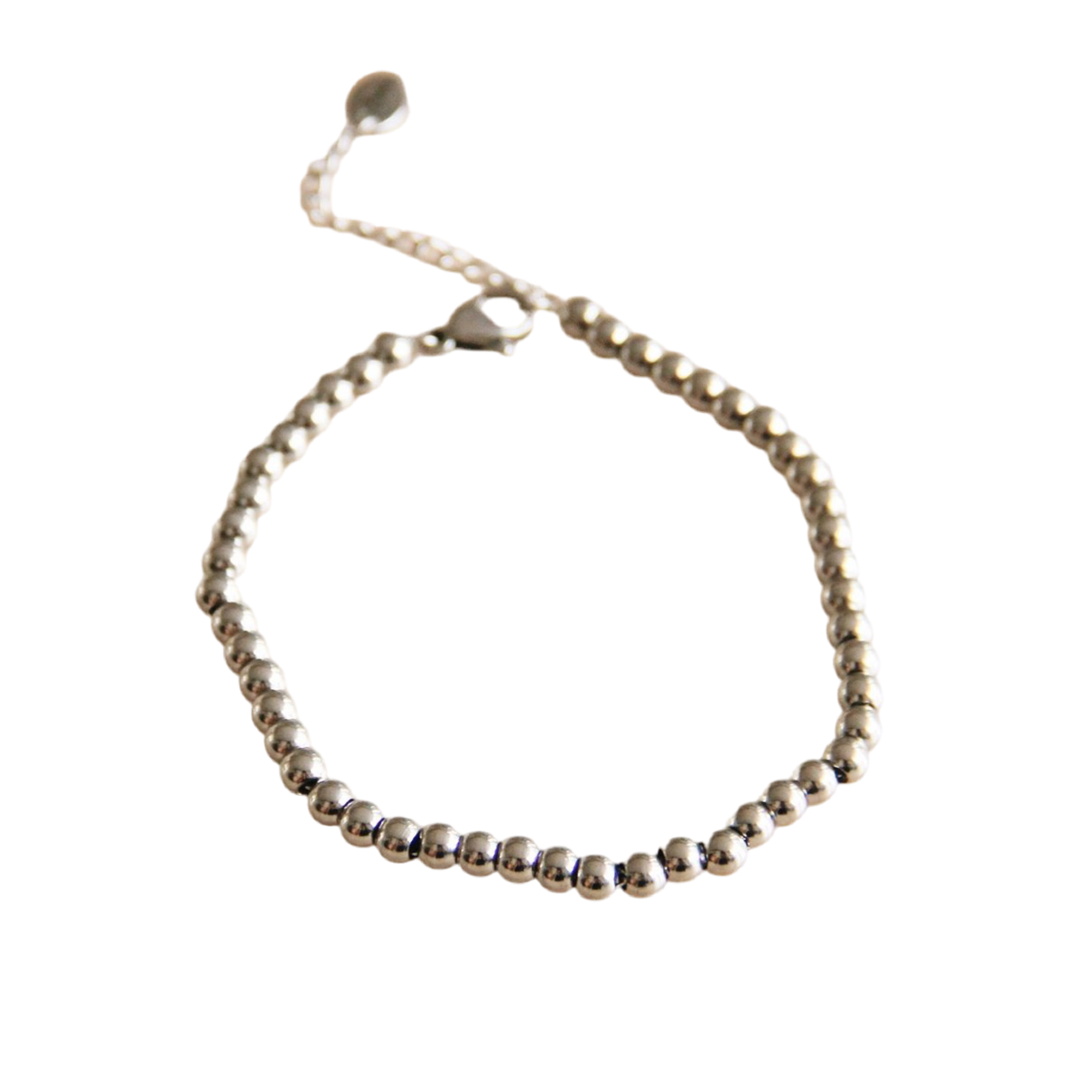SA816 - Stalen kralenarmband - zilver