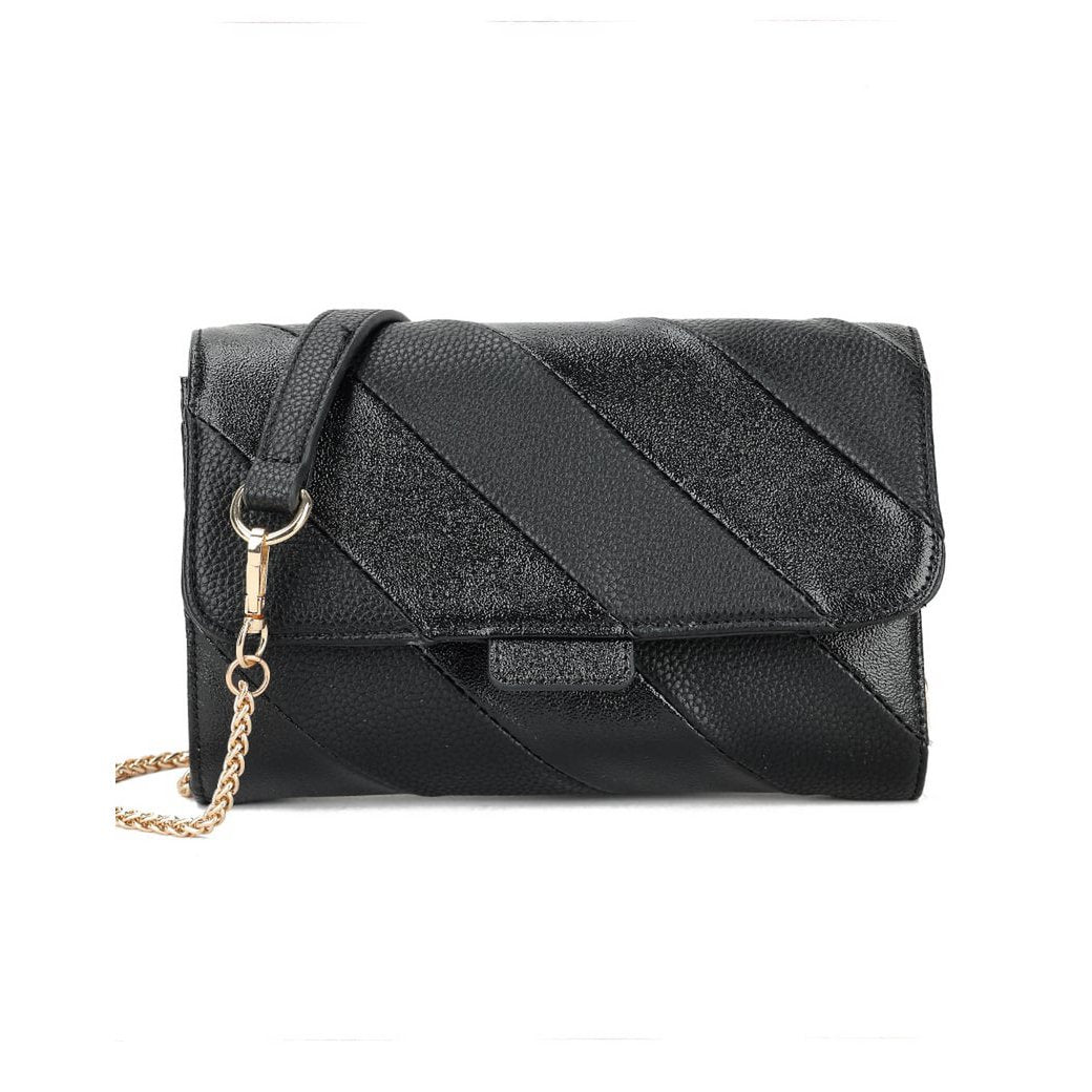 Kunstlederen rainbow clutch/schoudertas metallic | 70107