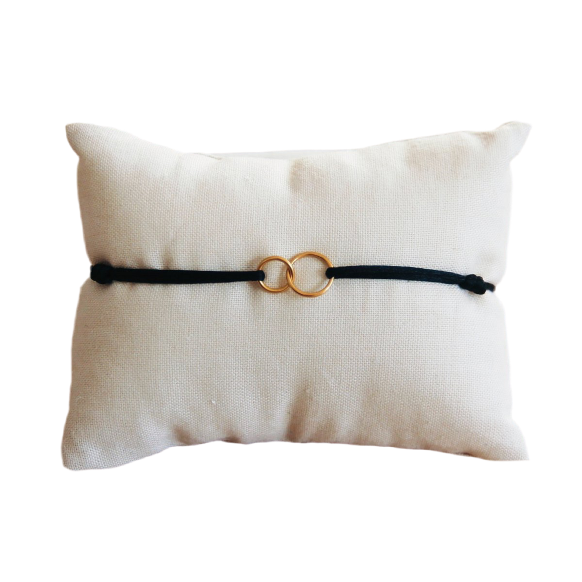 Infinity satijnen armband - zwart