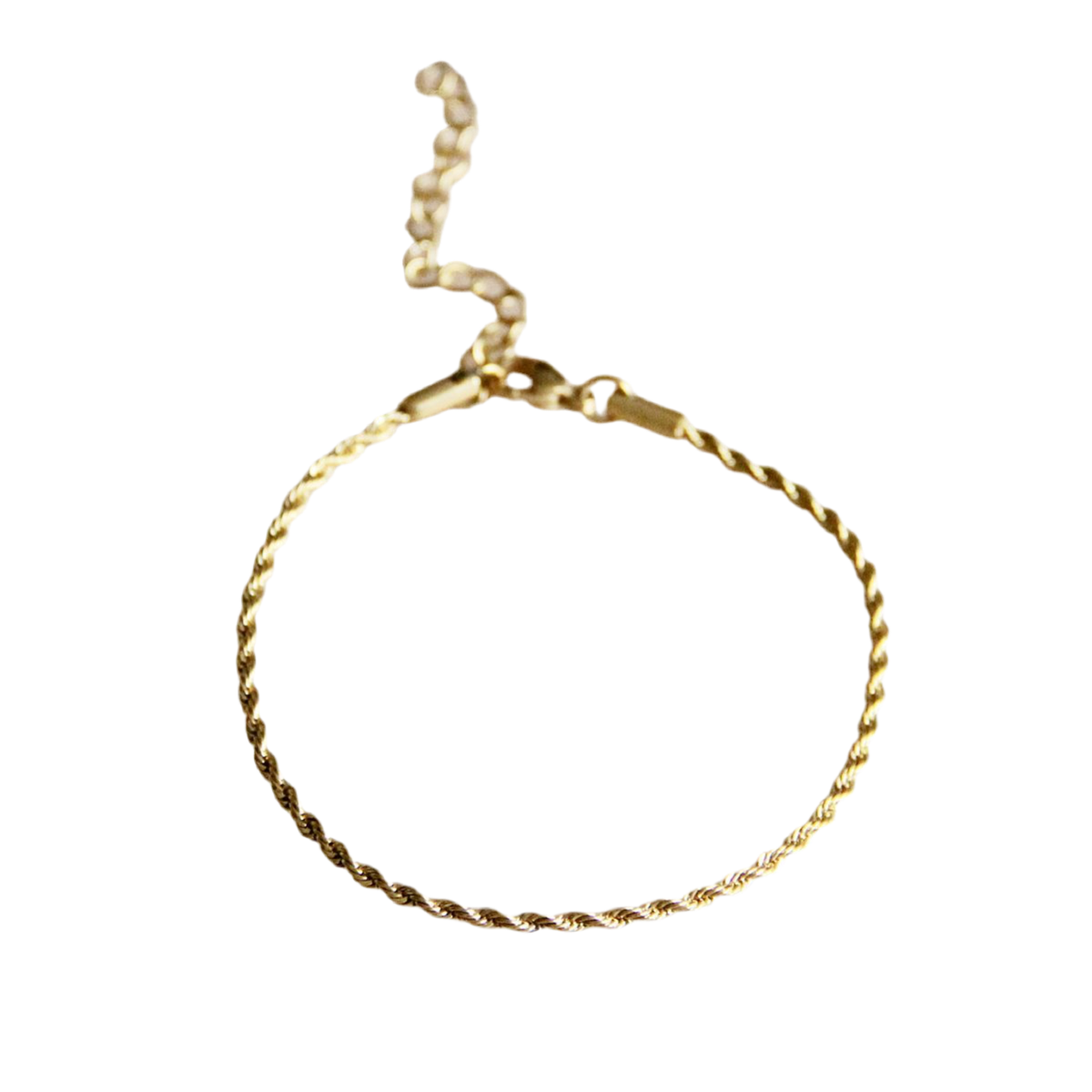 SA840: Stalen "twisted" armband klein – goud