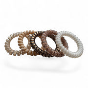 Haarelastiek-spiraal-ribbels-bruin-5stuks