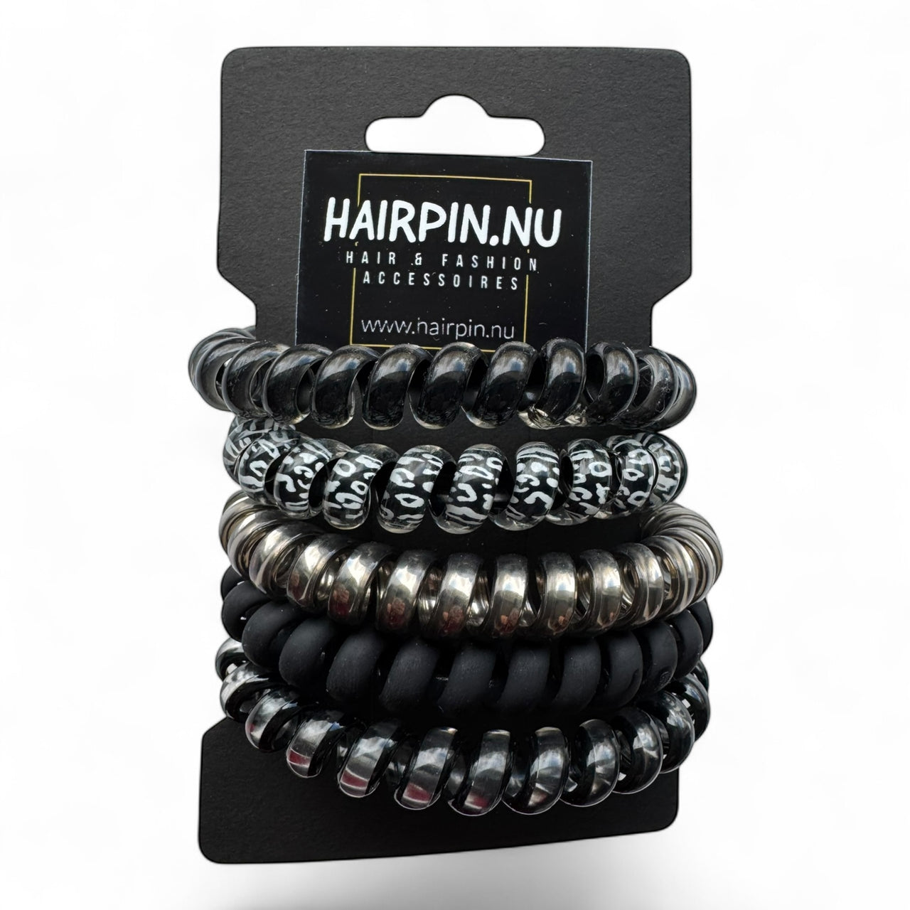 Haarelastiek-spiraal-ribbels-zwart-5stuks