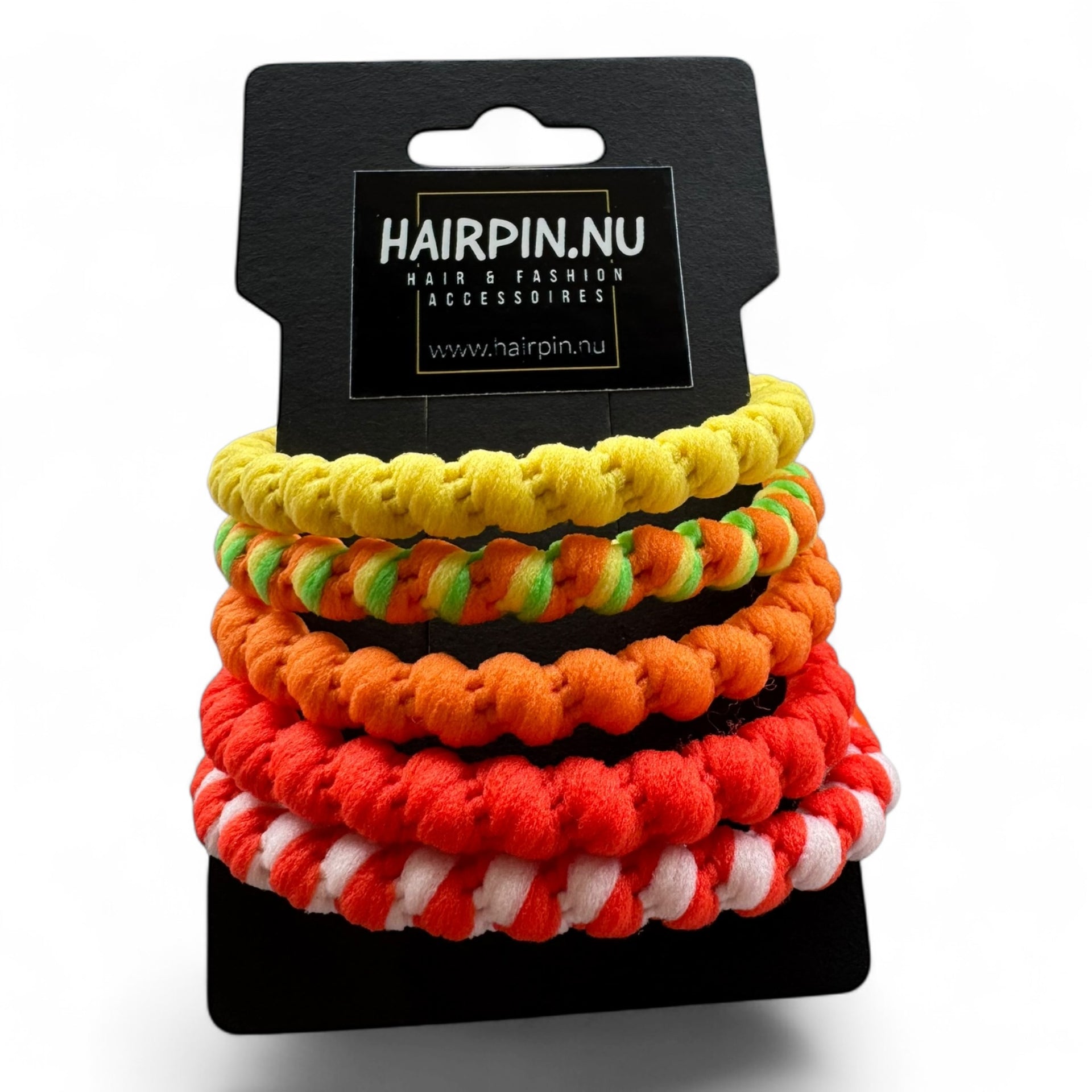 Haarelastiekjes - Armbandjes soft summer Knekkies 5 stuks oranjemix