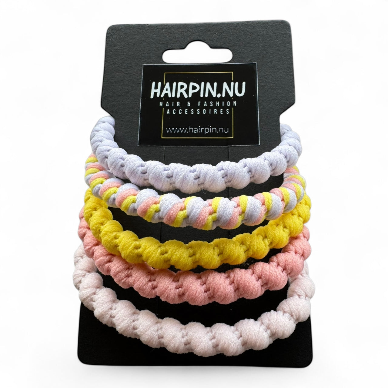 Haarelastiekjes - Armbandjes soft summer Knekkies 5 stuks pastelmix