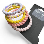 Haarelastiekjes - Armbandjes soft summer Knekkies 5 stuks pastelmix