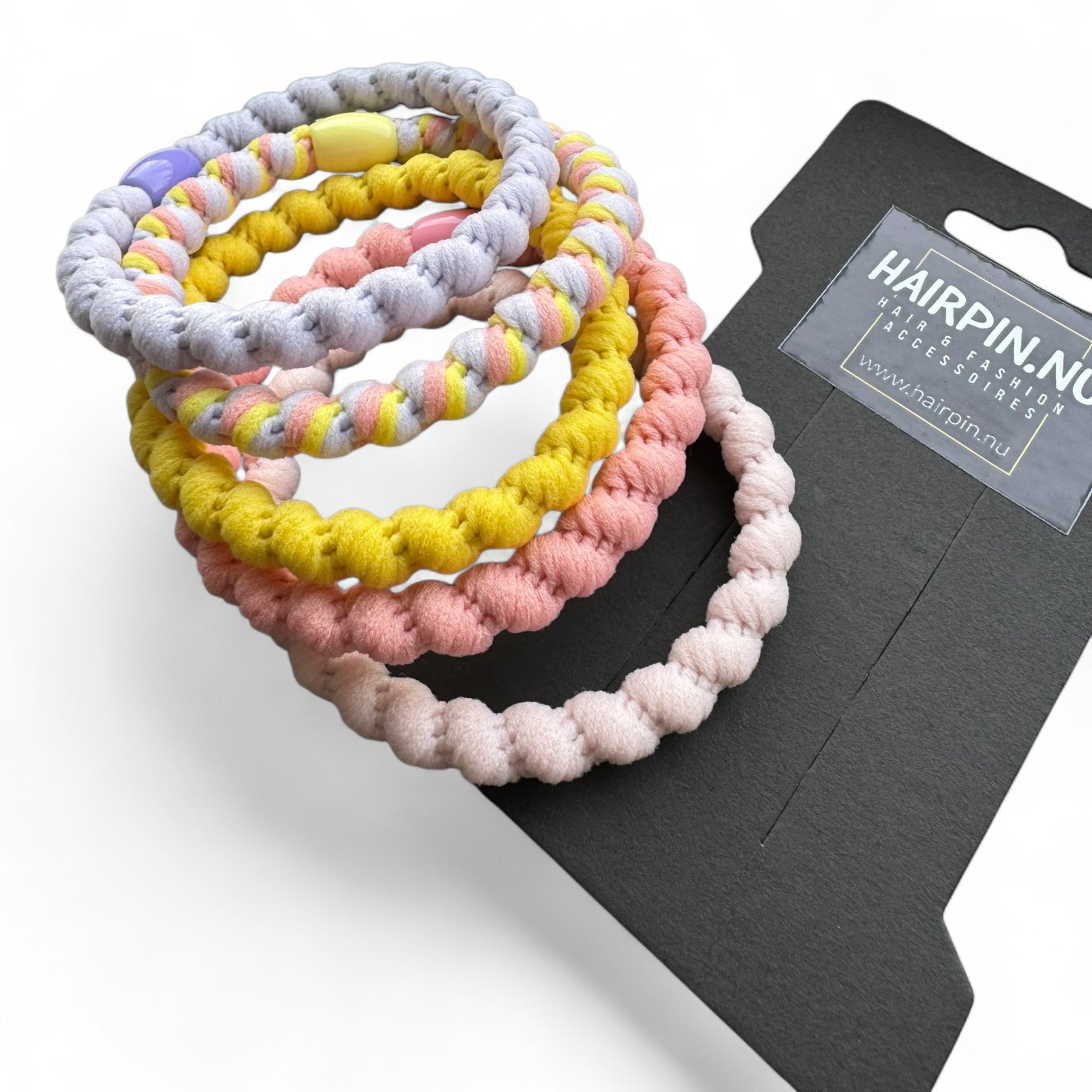 Haarelastiekjes - Armbandjes soft summer Knekkies 5 stuks pastelmix