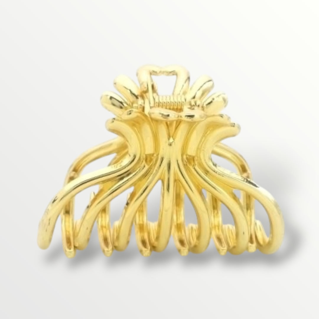Haarklem claw metal goud