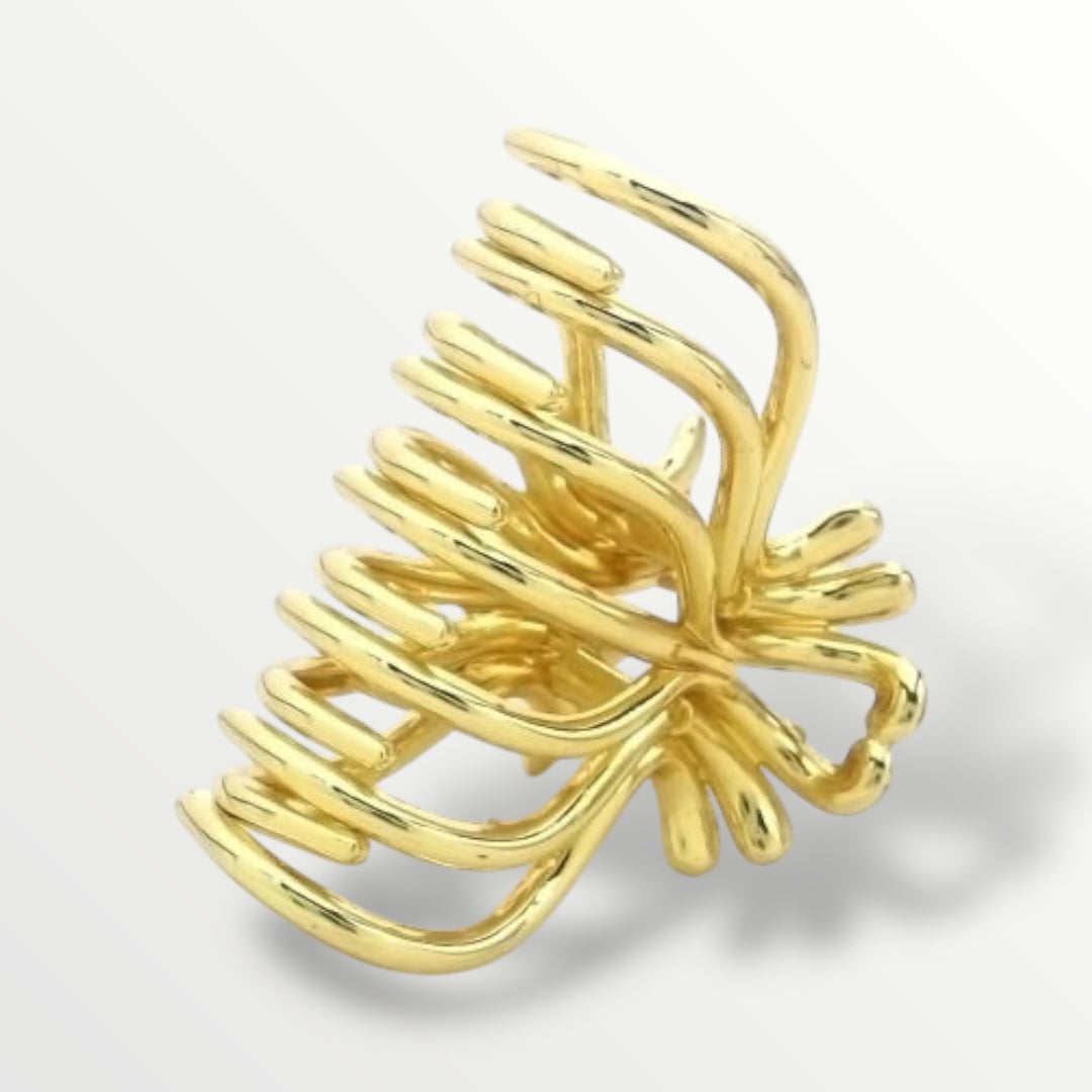 Haarklem claw metal goud