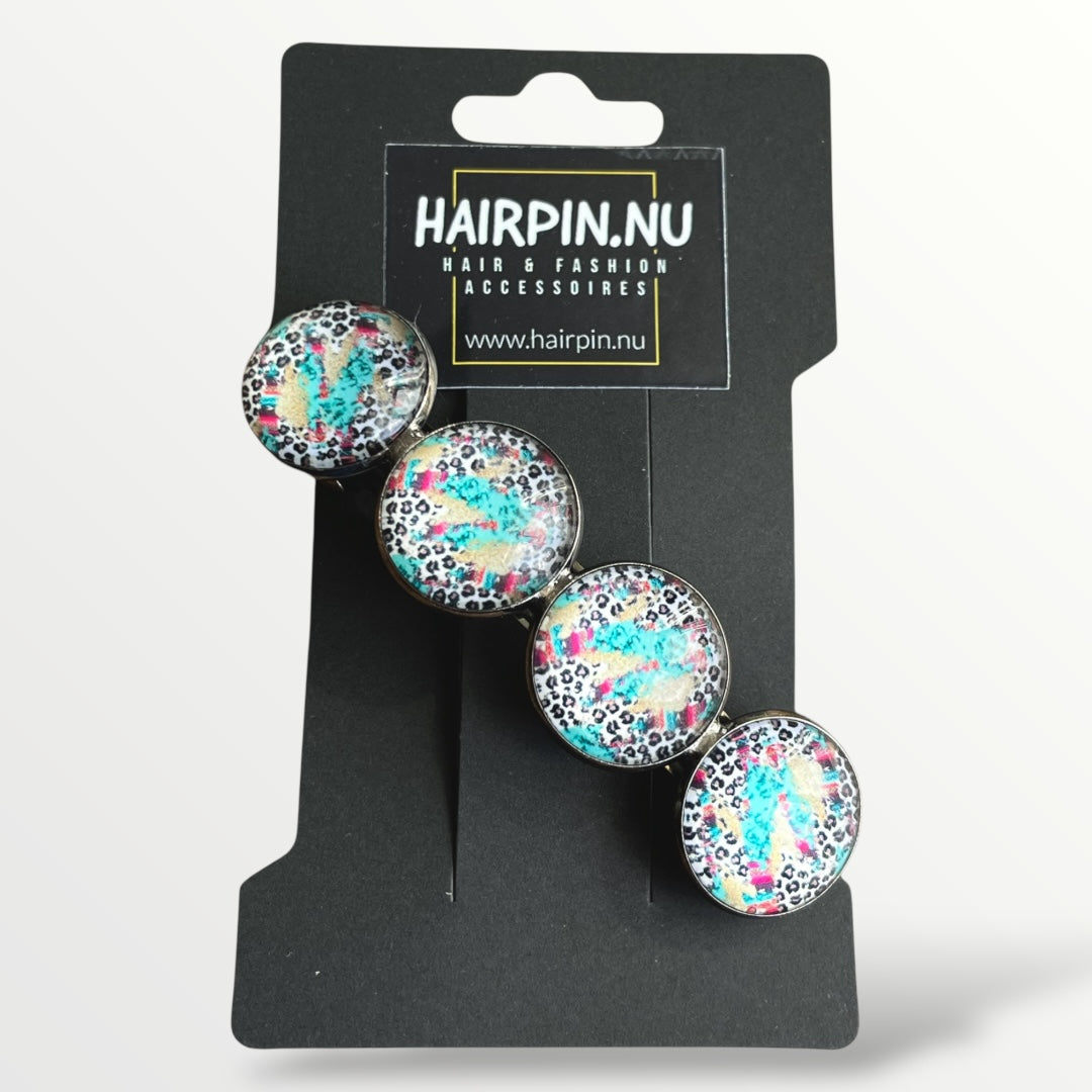 Color Hairclip haarspeld Ibizastyle zomerprint XL