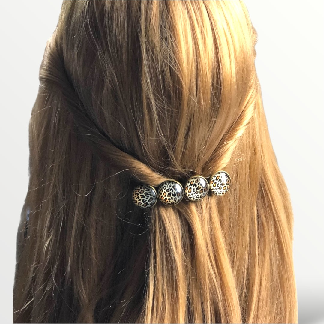 Color Hairclip XL haarspeld tijgerprint XL