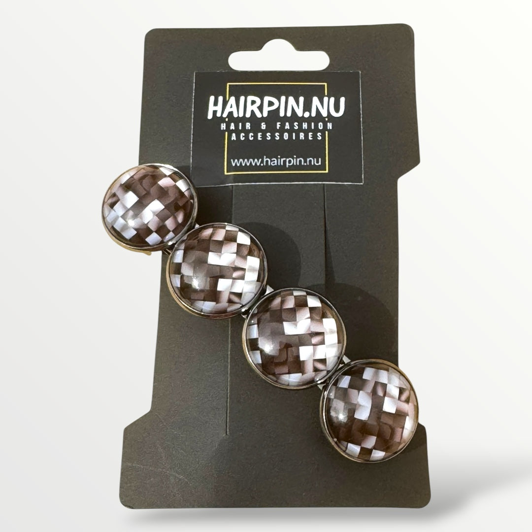 Haarspeld Color Hairclip grijs bruin XL