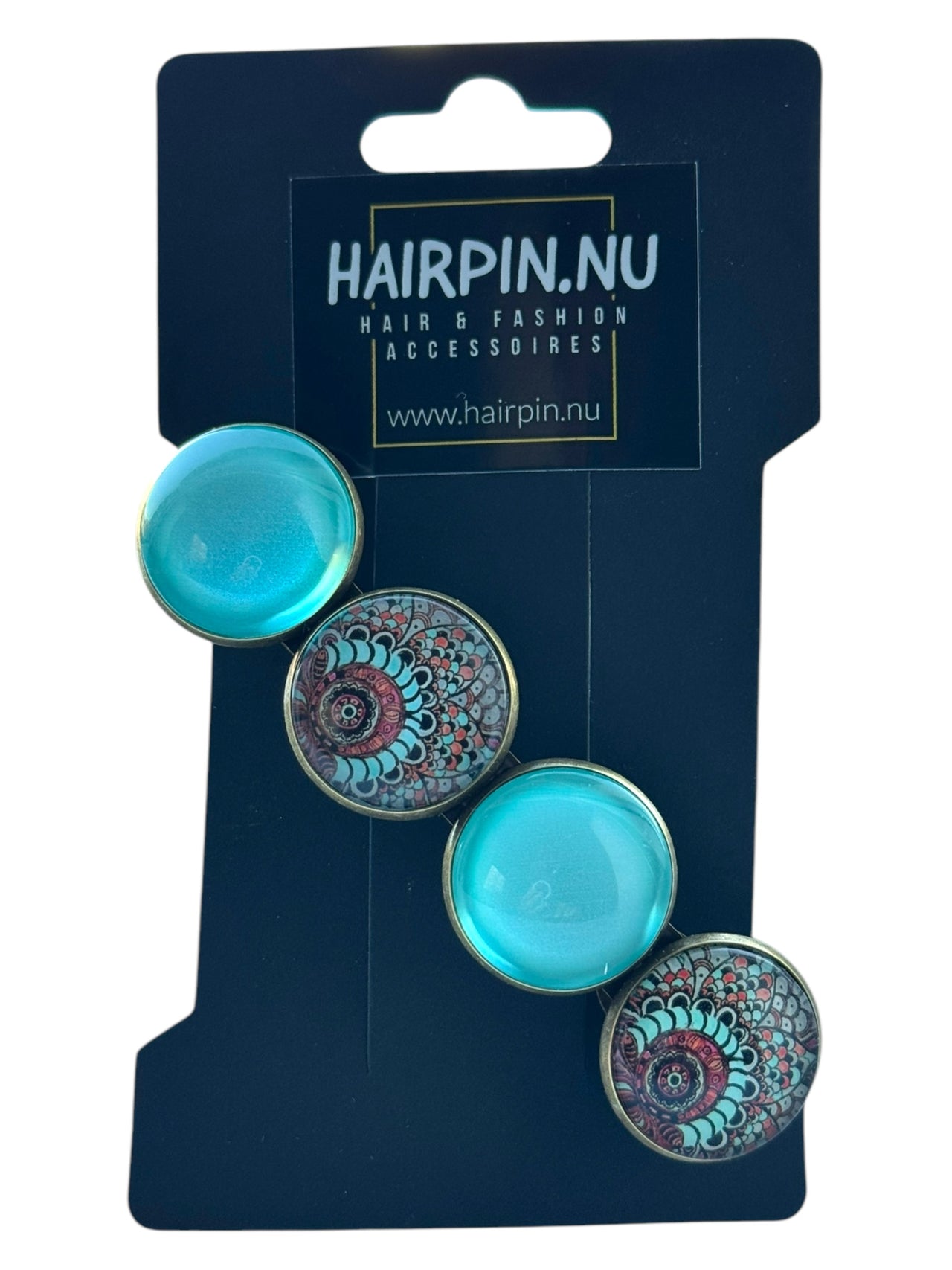 Color Hairclip XL glas cabochon haarspeld 062
