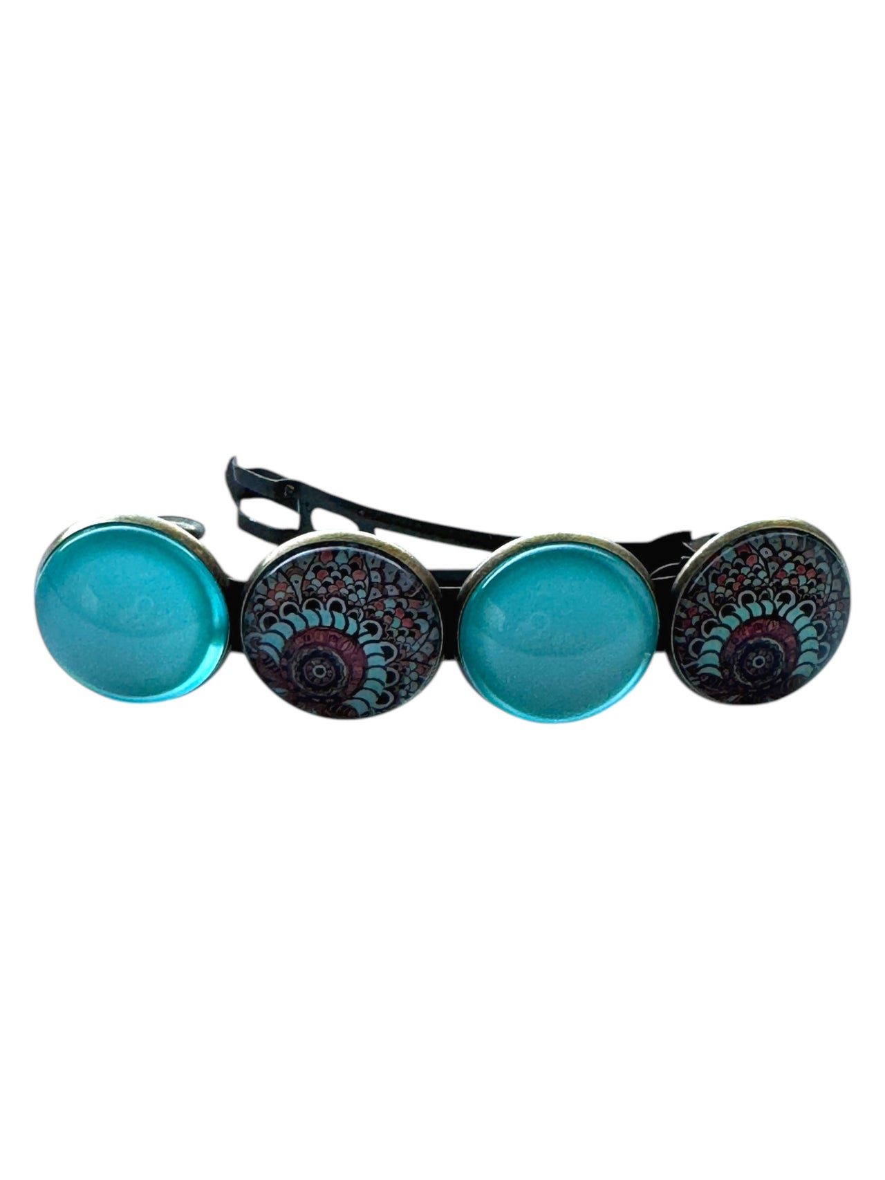 Color Hairclip XL glas cabochon haarspeld 062