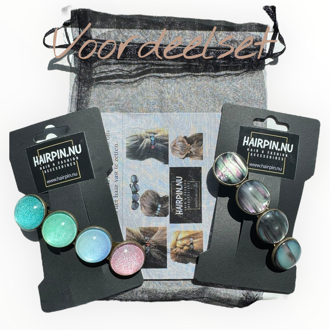 Voordeelset Color Hairclips 2 stuks pastel