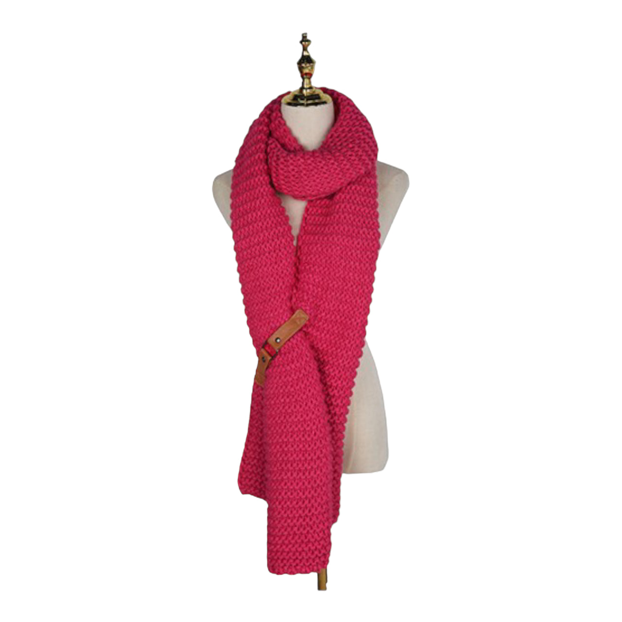 Roze Iceland sjaal grof gebreid