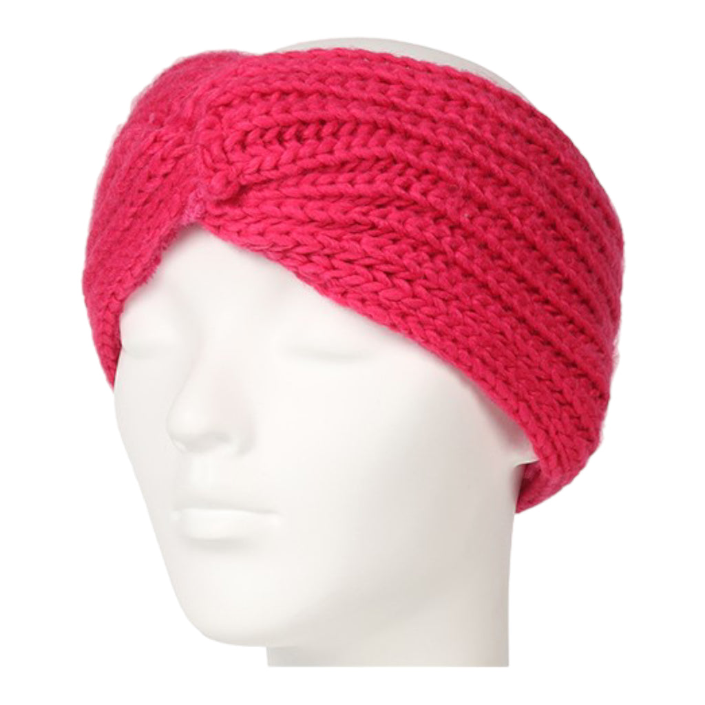 Roze haarband Ottowa met fleecevoering