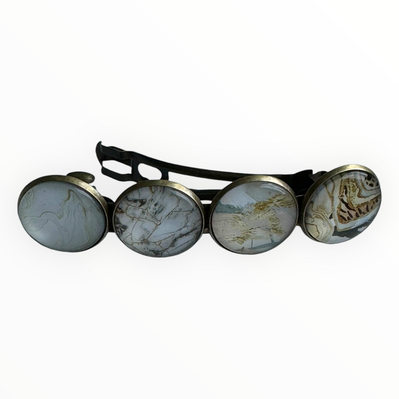Color Hairclip XL glas cabochon haarspeld print 0190