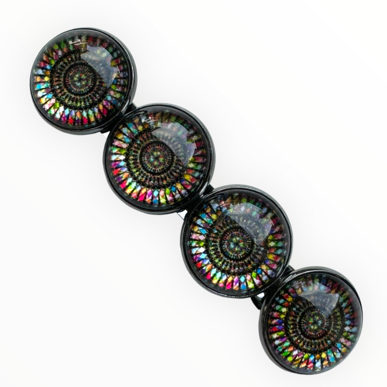 Color Hairclip XL glas cabochon haarspeld print 0195