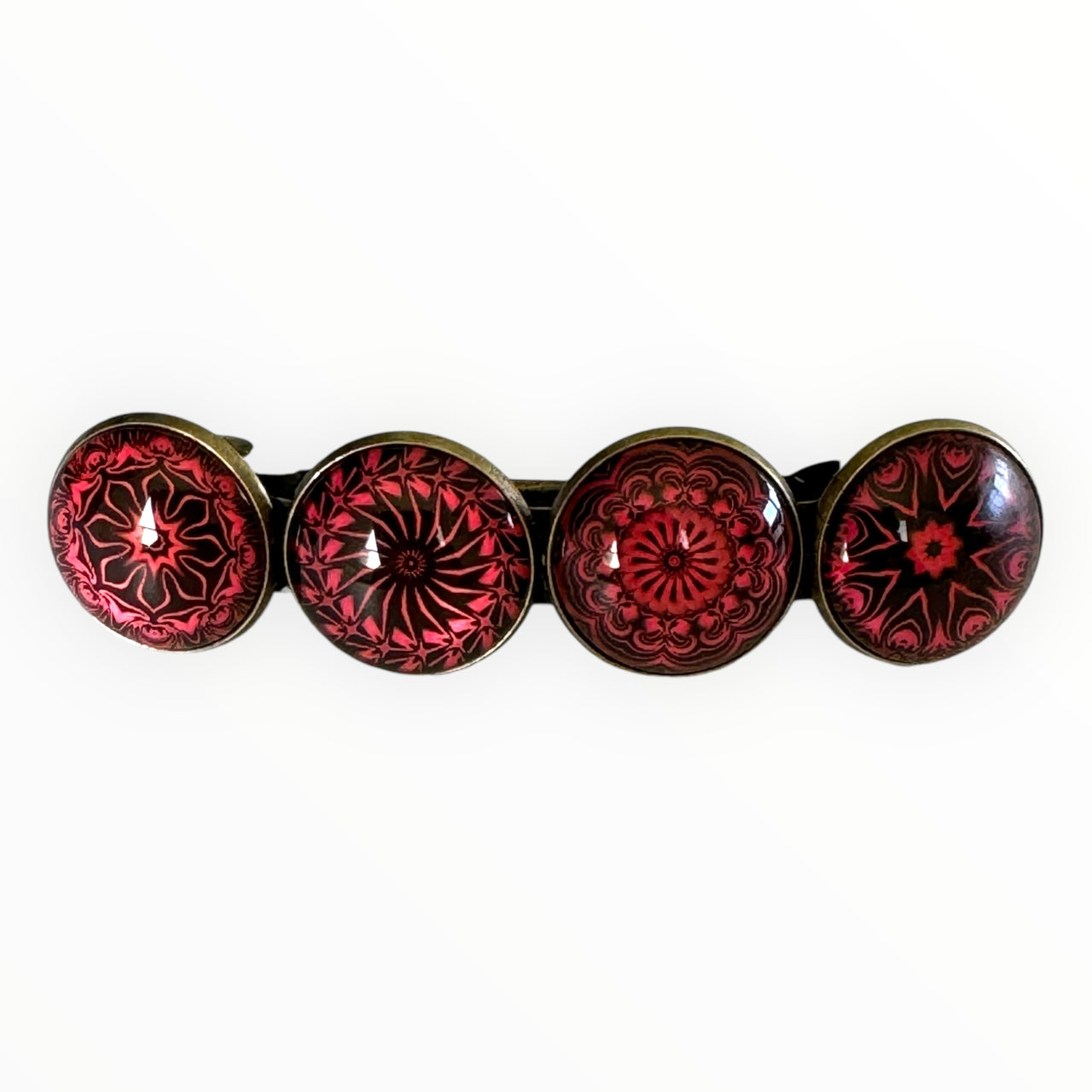 haarspeld-cabochon-Bohemian-Ibiza-boho-rood-zwart-print-hairpin_nu