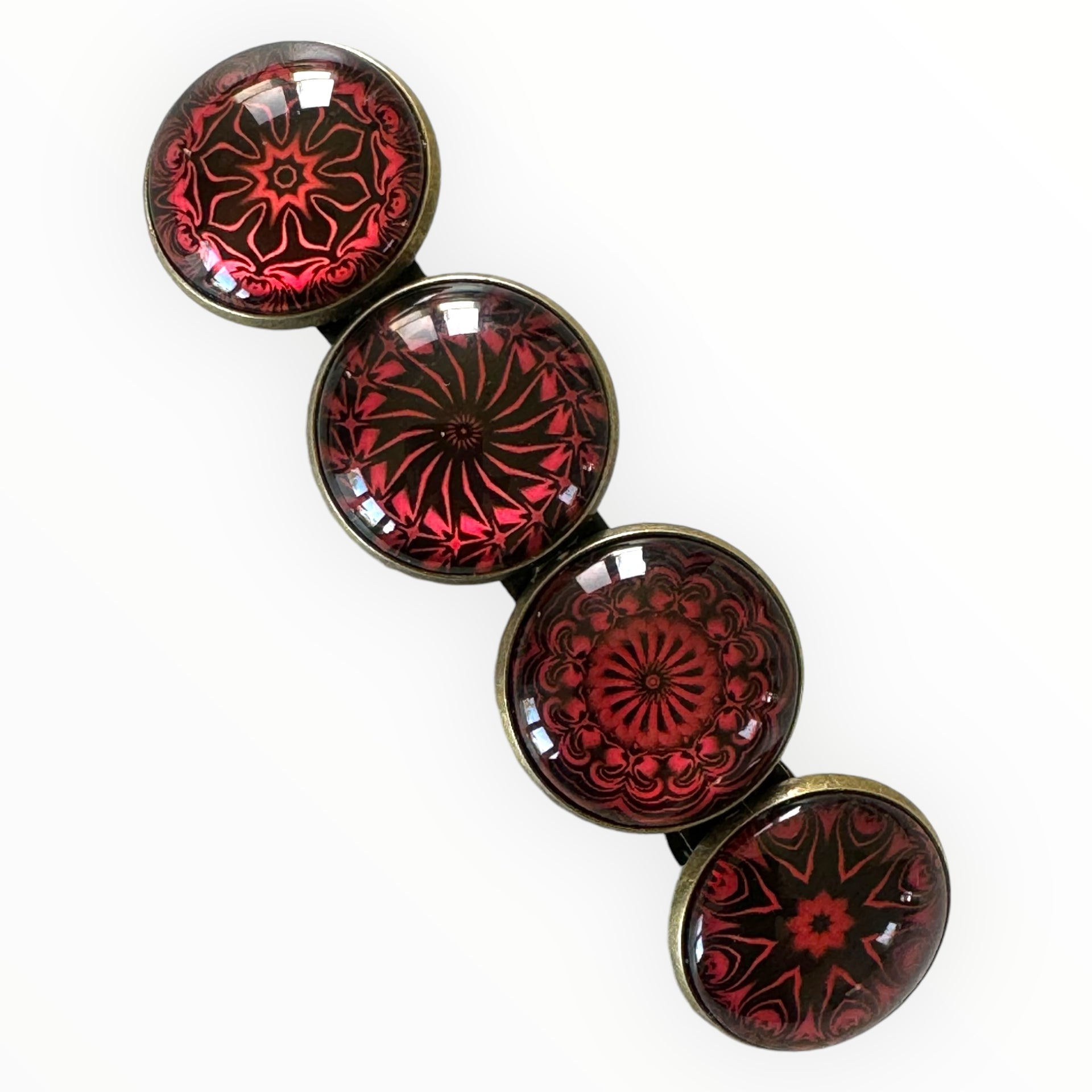 haarspeld-cabochon-Bohemian-Ibiza-boho-rood-zwart-print-hairpin_nu