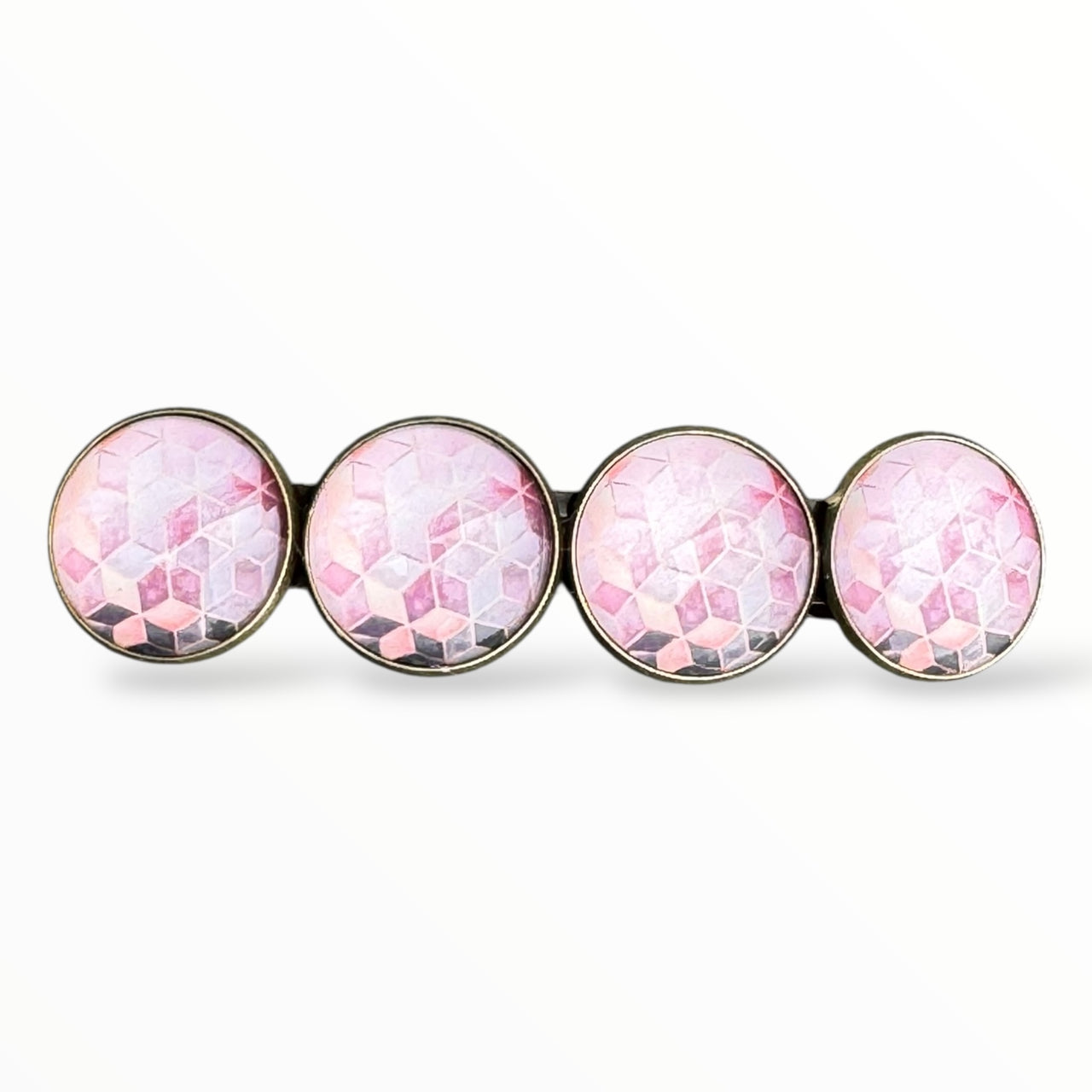 Color Hairclip haarspeld roze print XL