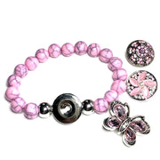 Armband kralen clicks incl. 2 buttons lichtroze