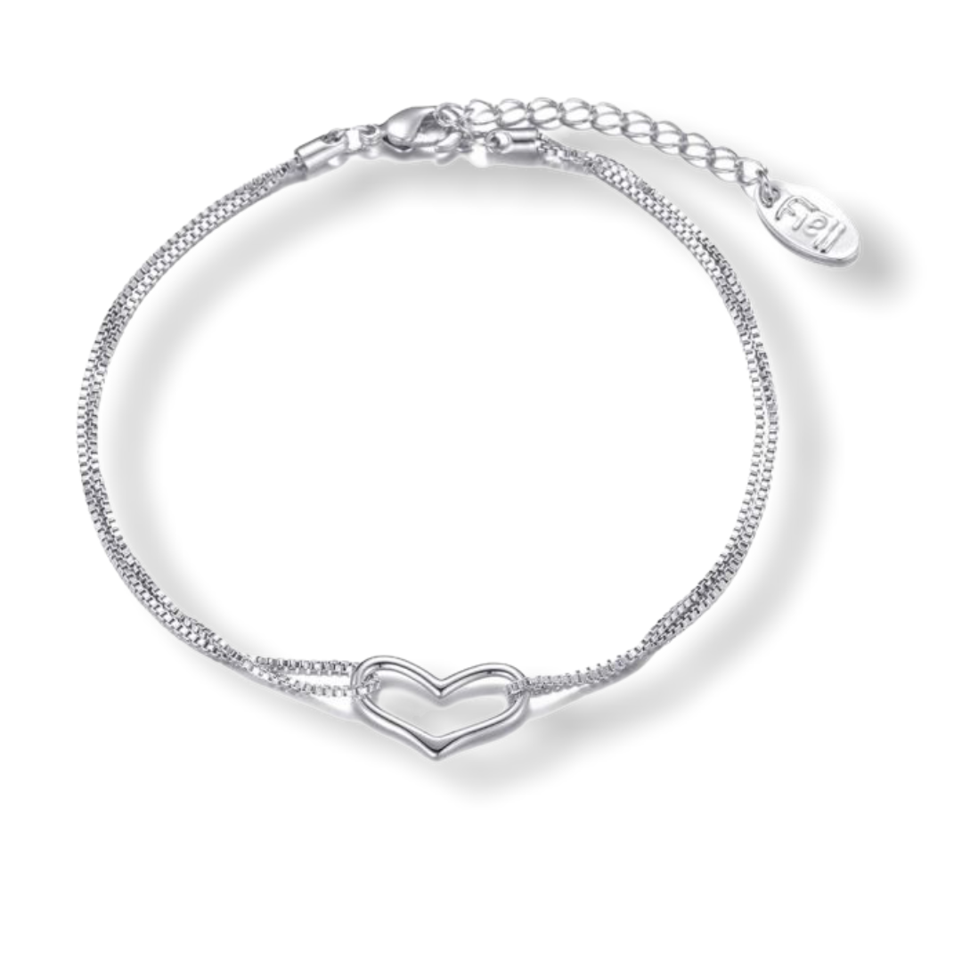 Armband love zilverkleur