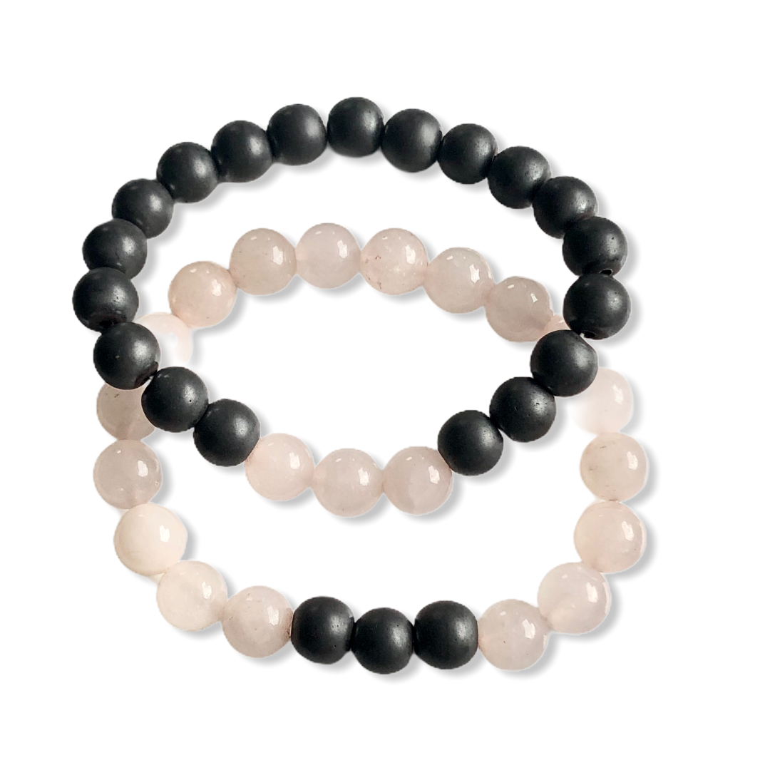 Armband set rosequartz