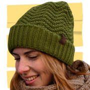Beanie kaki warme winter muts - muts