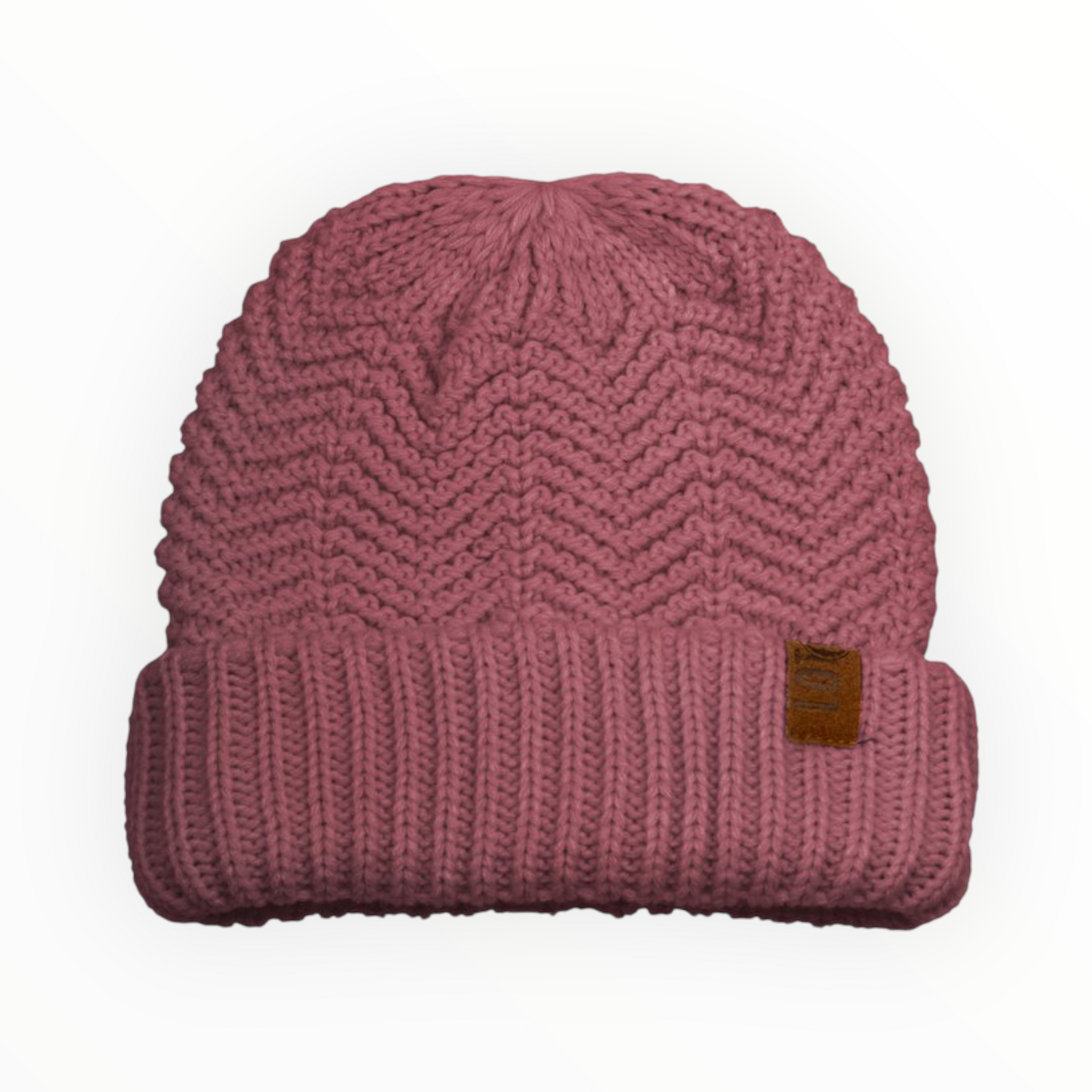 Beanie oudroze warme winter muts - muts