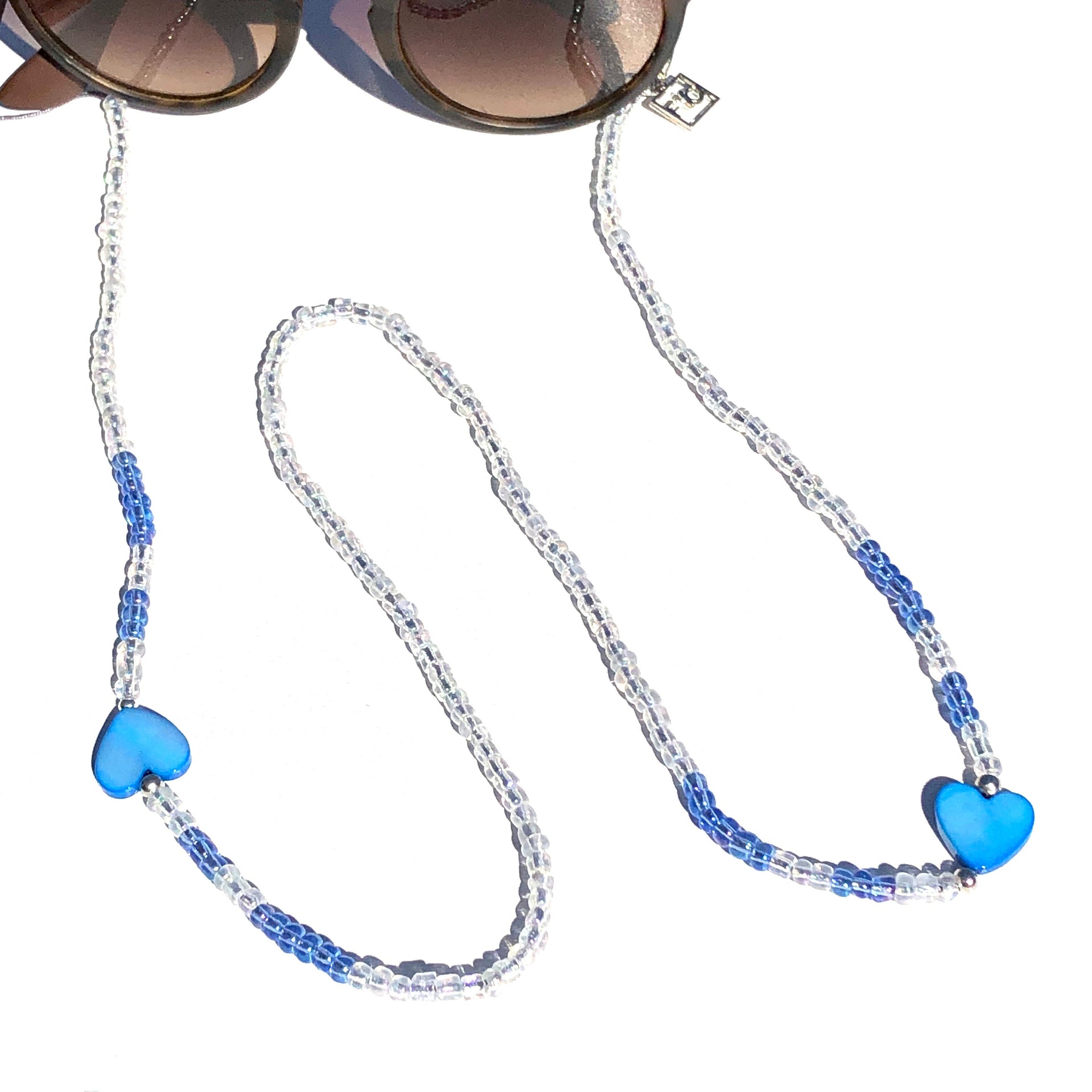 Brillenkoordje blauw love