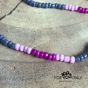 Brillenkoordje grijs-roze