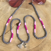 Brillenkoordje grijs-roze