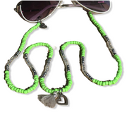 Brillenkoordje lichtgroen-grijs