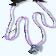 Brillenkoordje lichtroze-zilver