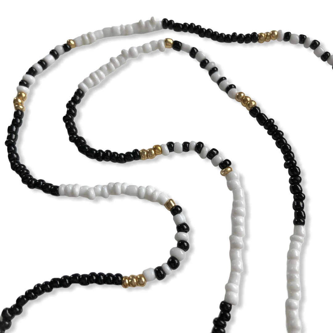 Brillenkoordje z/w-goud