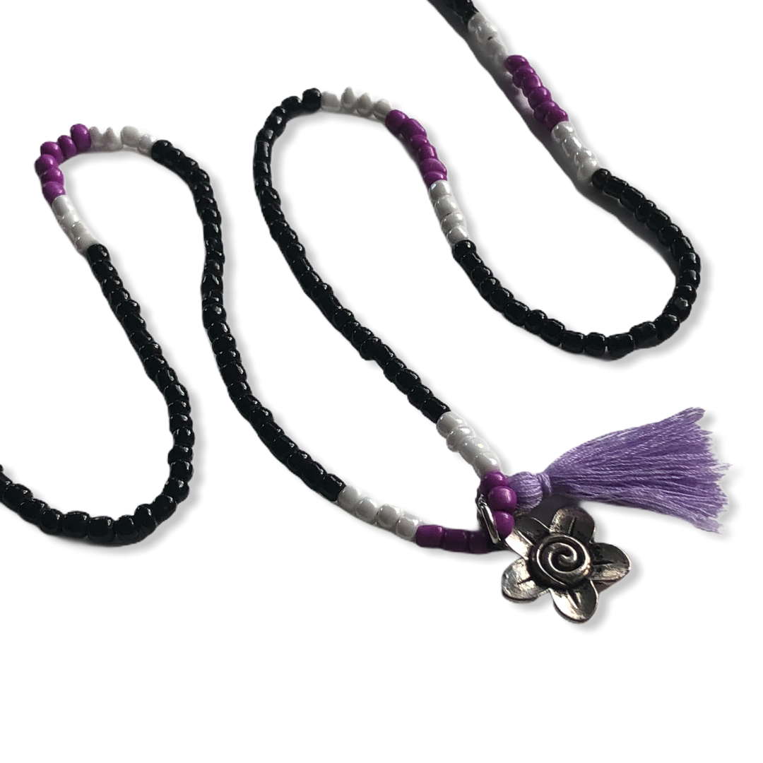 Brillenkoordje zwart lila