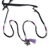 Brillenkoordje zwart lila