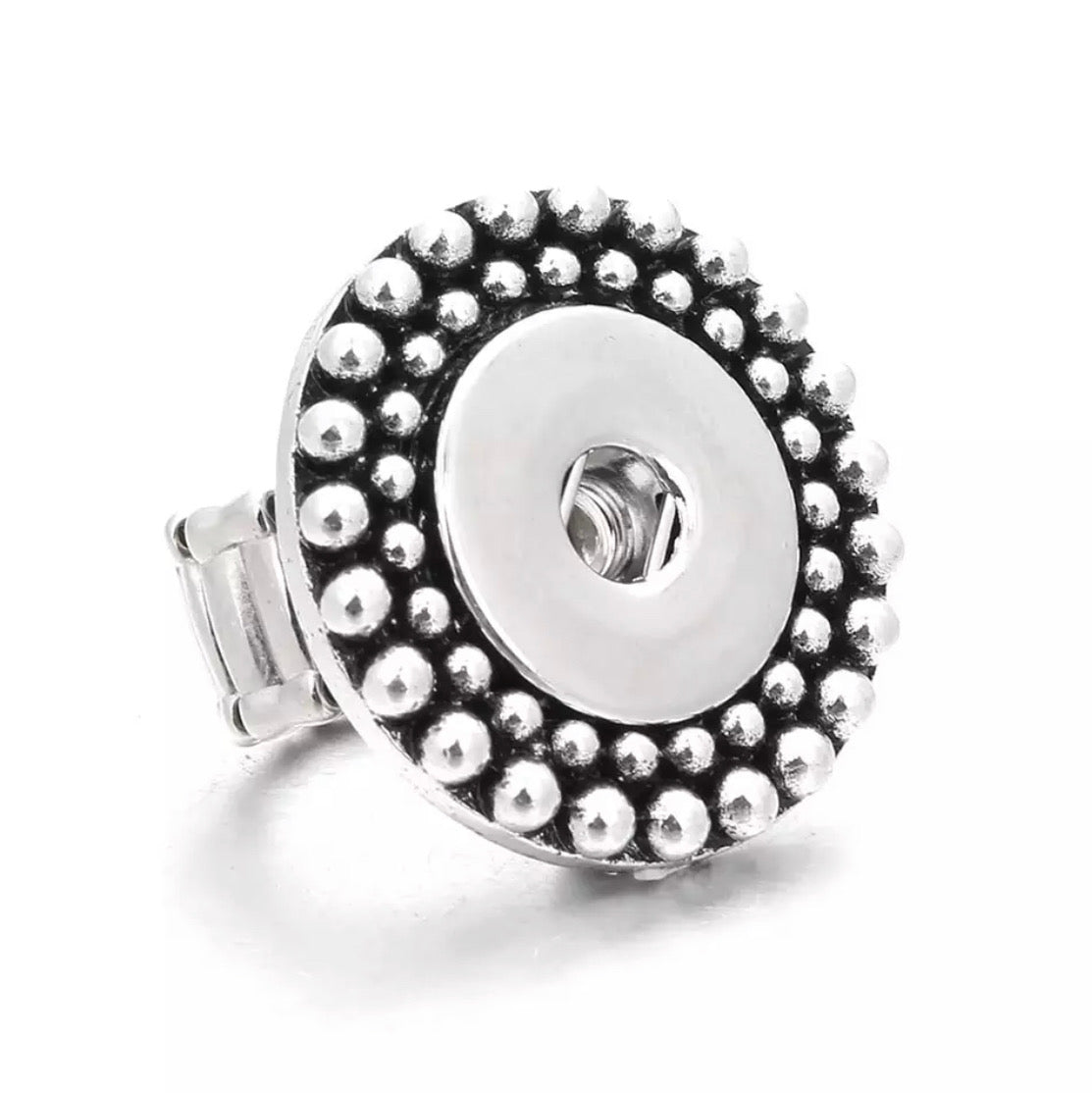 Clicks flexibele ring zilverkleurig spot - ring