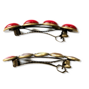 Color hairclip 5 cabochon haarspeld gold sparkle