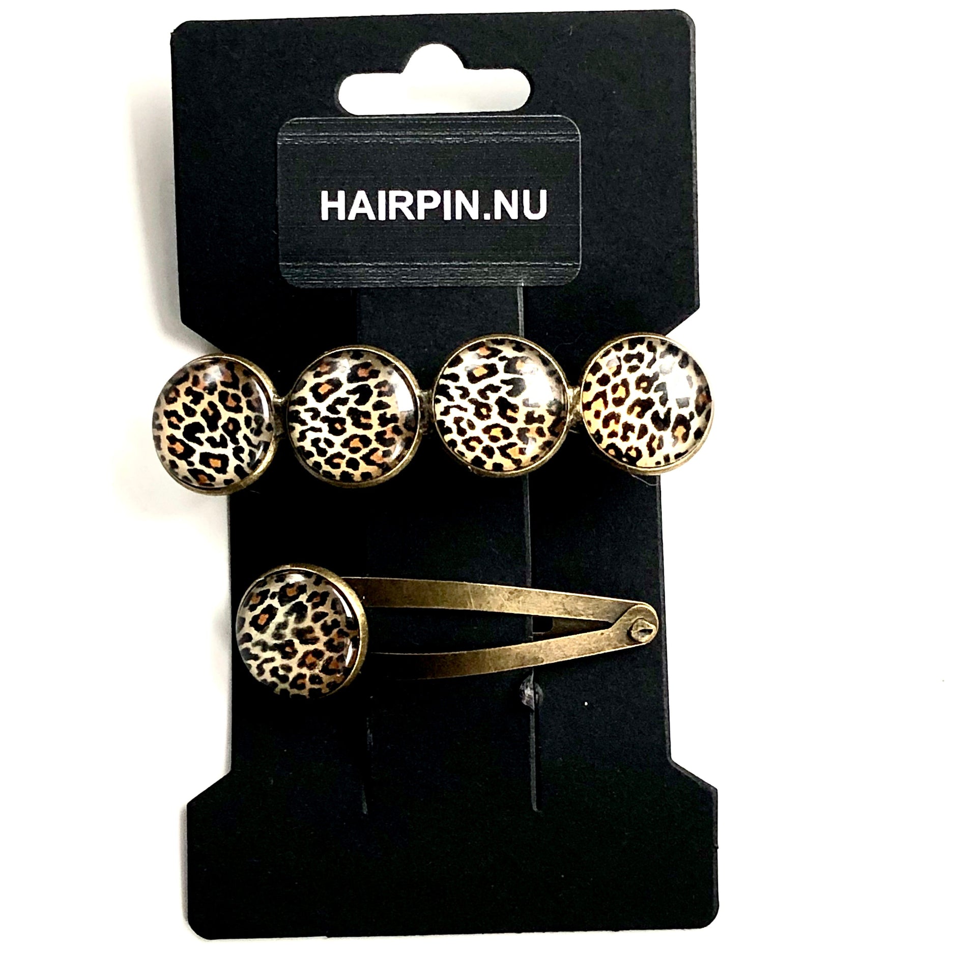 Color hairclip cabochon haarspeld set tijgerprint