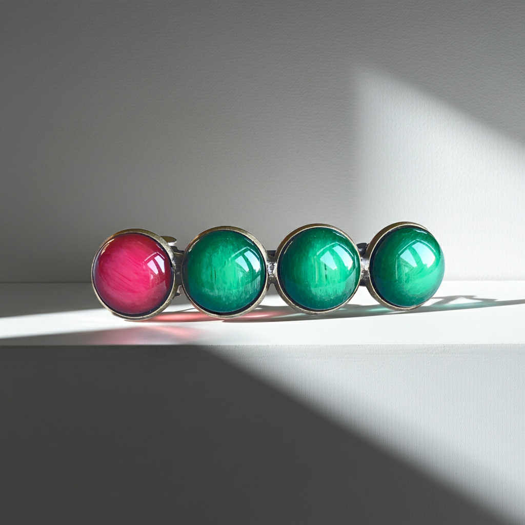 Color hairclip groen - rood