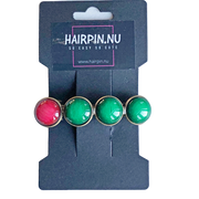 Color hairclip groen - rood