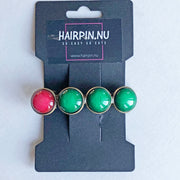 Color hairclip groen - rood