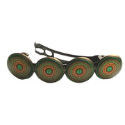 Color hairclip haarspeld bohemian ibiza groen oranje print xl