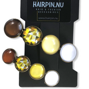 Color hairclip haarspeld bruin geel xl - haarspelden