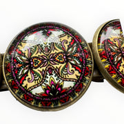 Color hairclip haarspeld bruinrood print xl