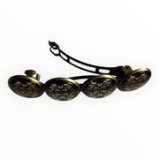 Color hairclip haarspeld bruinrood print xl